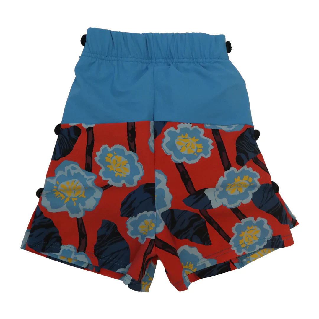 Kes-Vir - Bañador cruzado para niño con estampado floral azul
