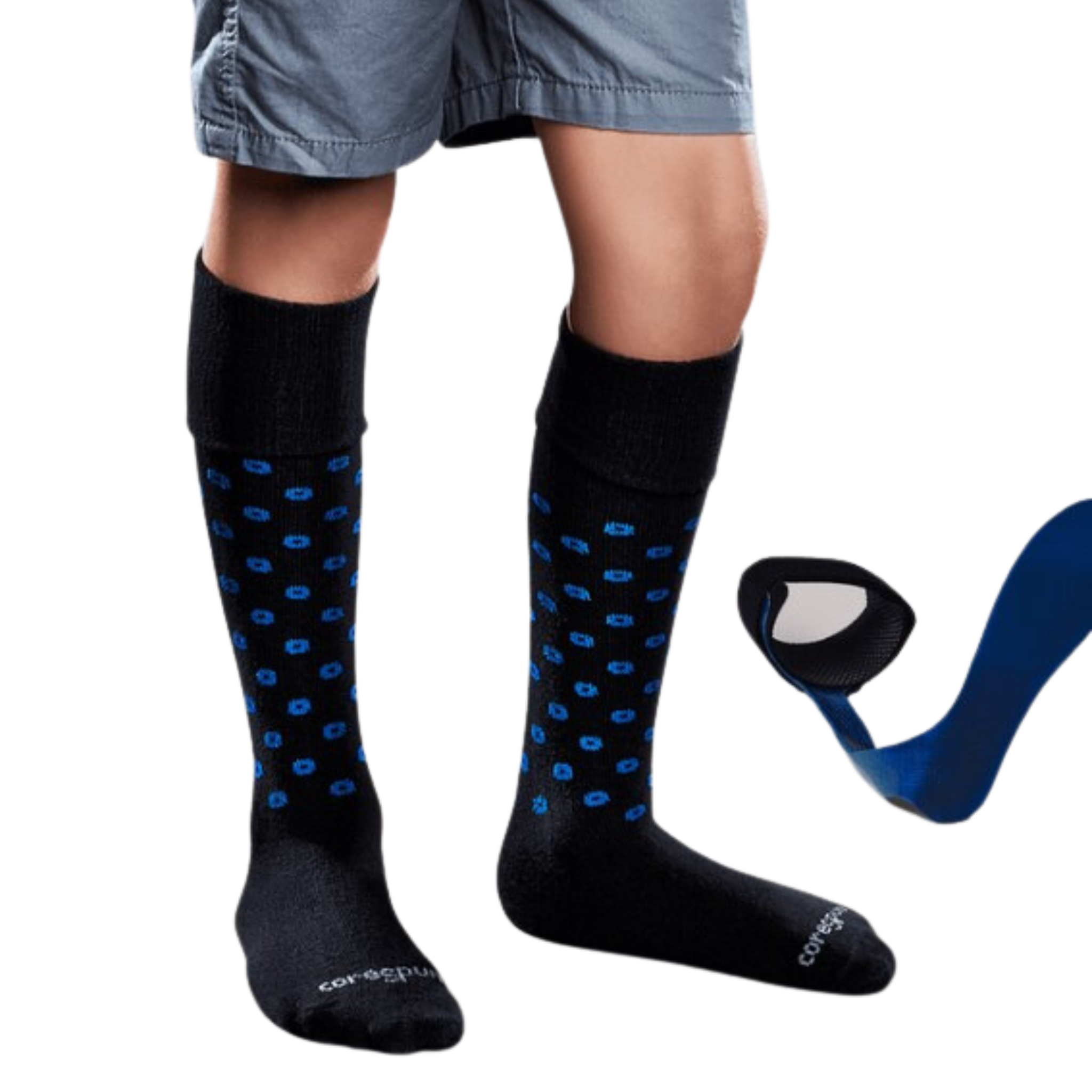 KnitRite (Niños) - Calcetines AFO estampados, paquete de 1, Core Spun