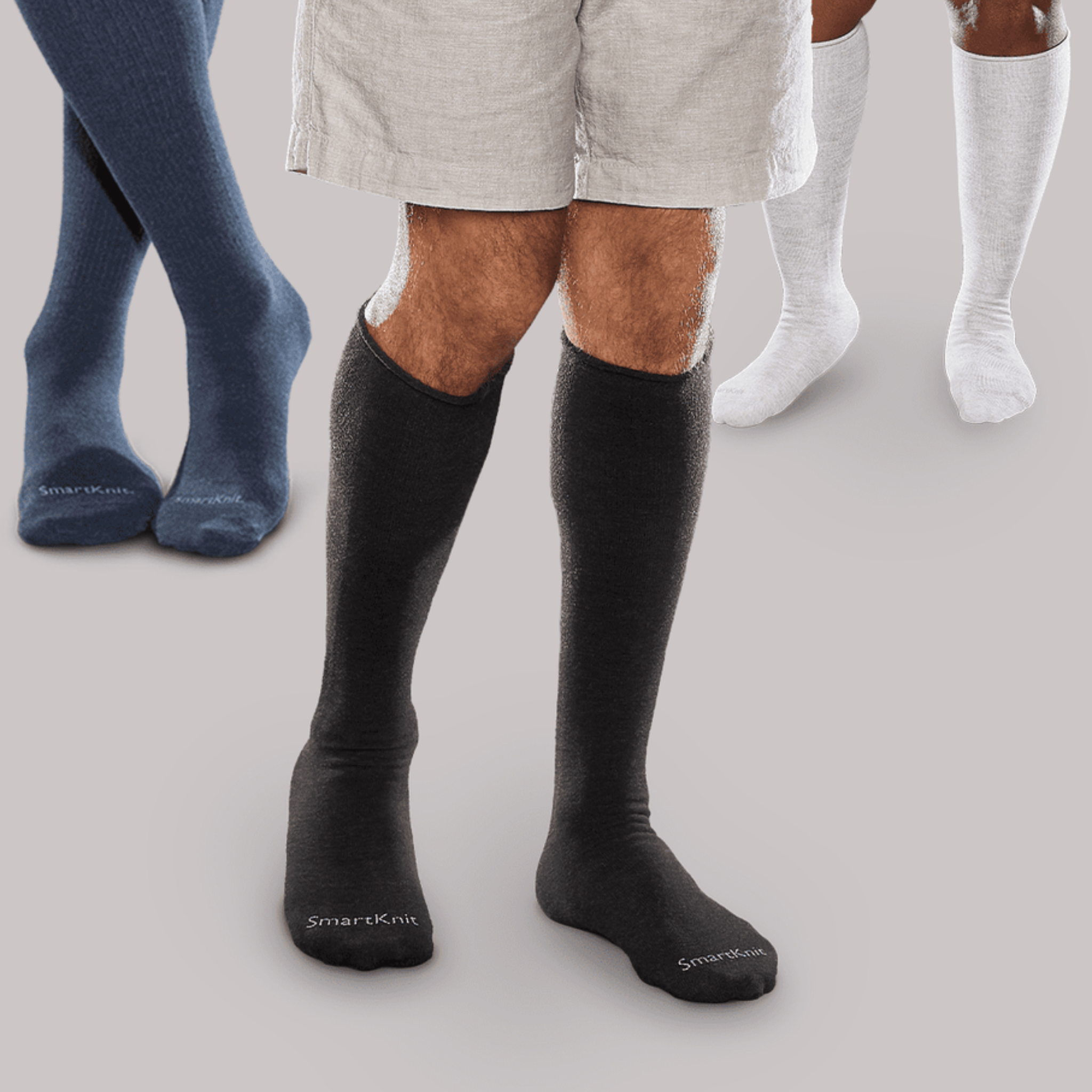 SmartKnit (adultos) - Calcetines sin costuras para sensibilidad por encima de la pantorrilla