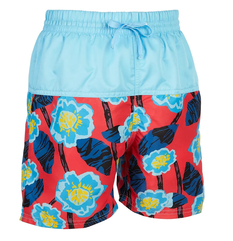 Kes-Vir - Bañador azul floral para niño - Ecológico