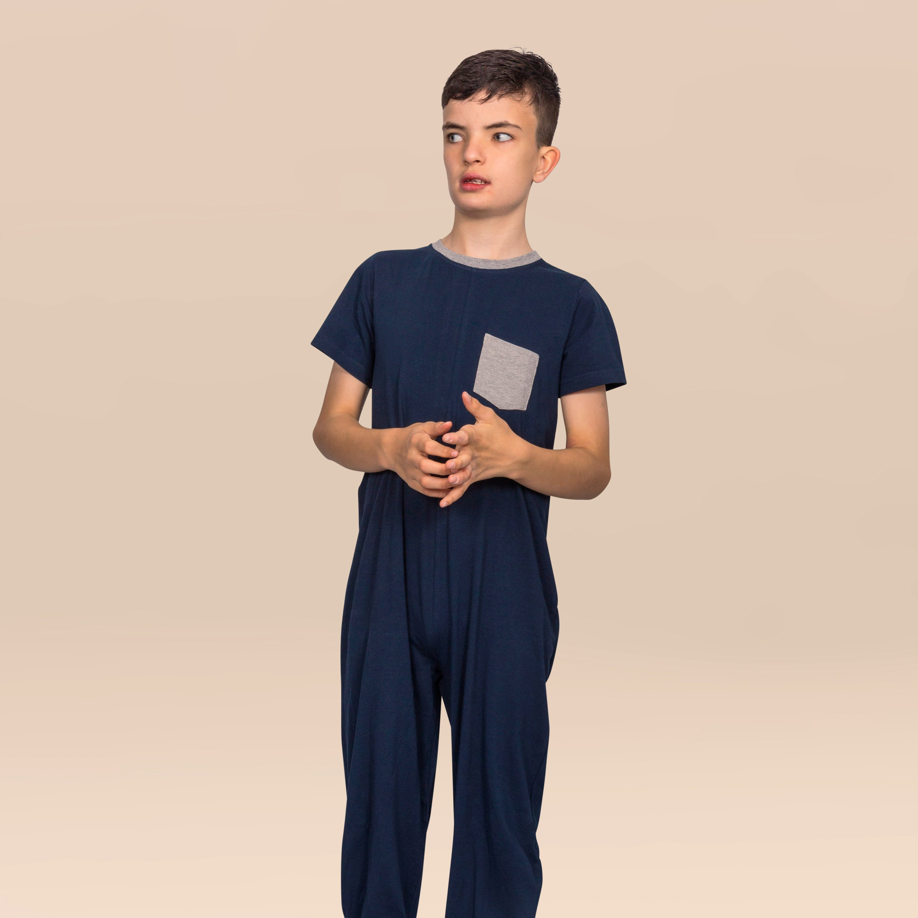 KayCey®Z Secret Zip Back Jumpsuits (Kids) - Short Sleeve / Ankle Length