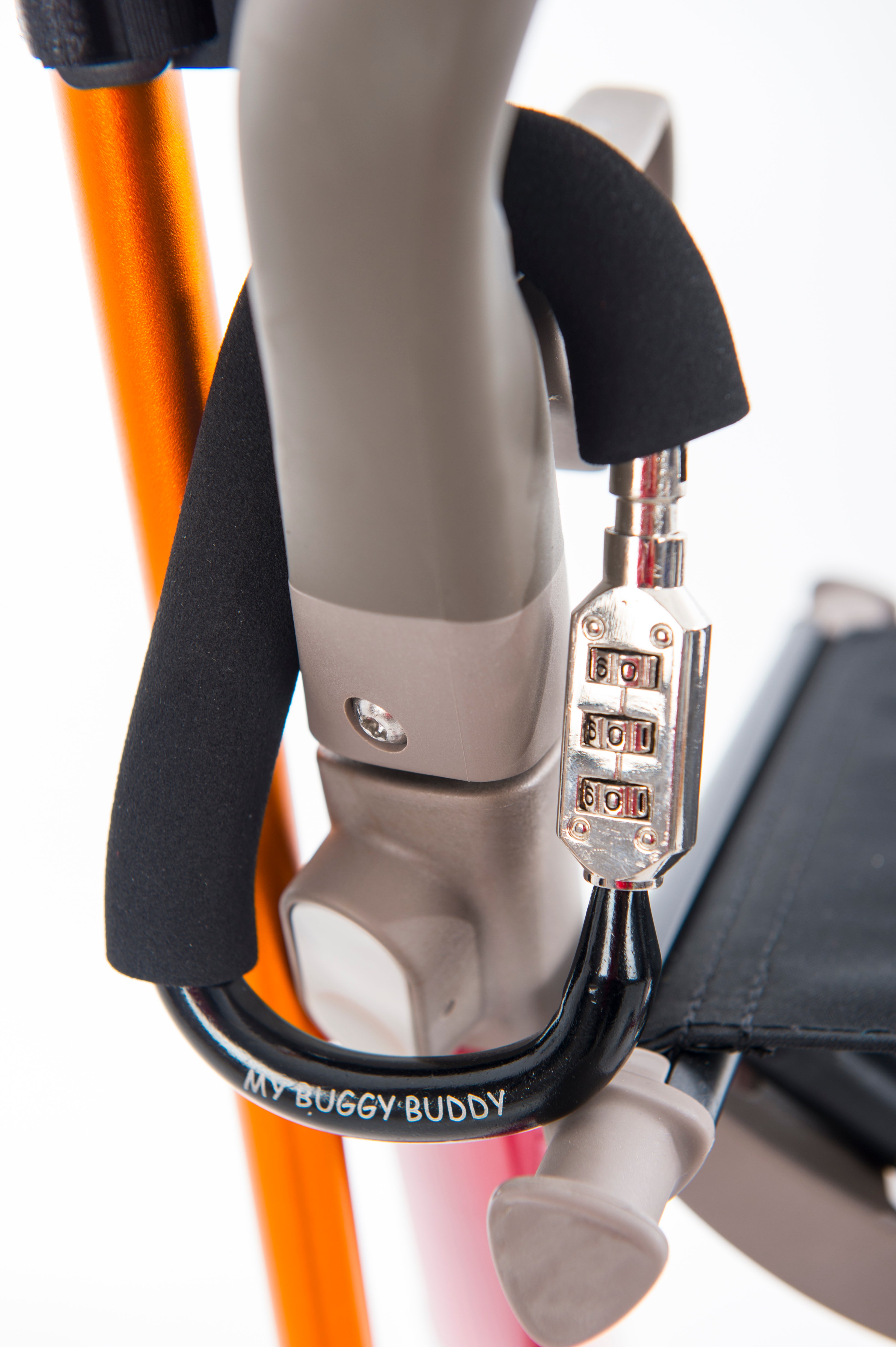 My Buggy Buddy - Universal Wheelchair Clip with Combination Lock
