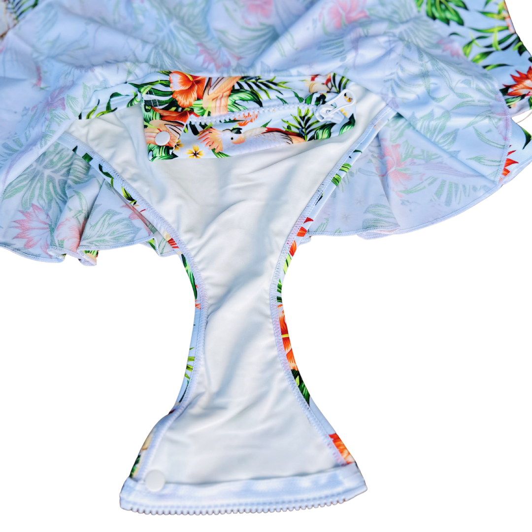 ZipMAE - Girls Swimsuit - Long Sleeve Wild Wings