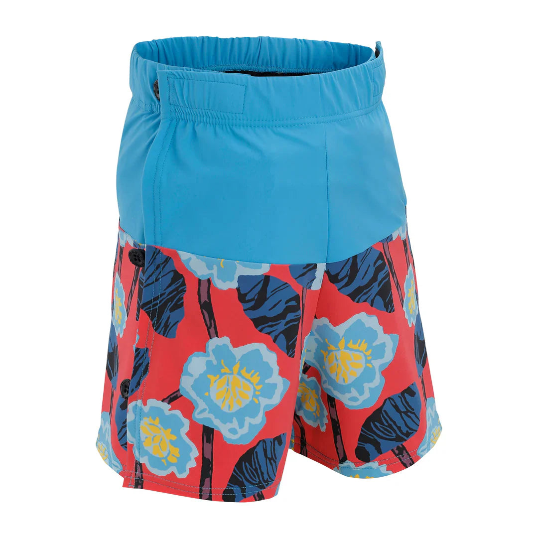 Kes-Vir - Bañador cruzado para niño con estampado floral azul