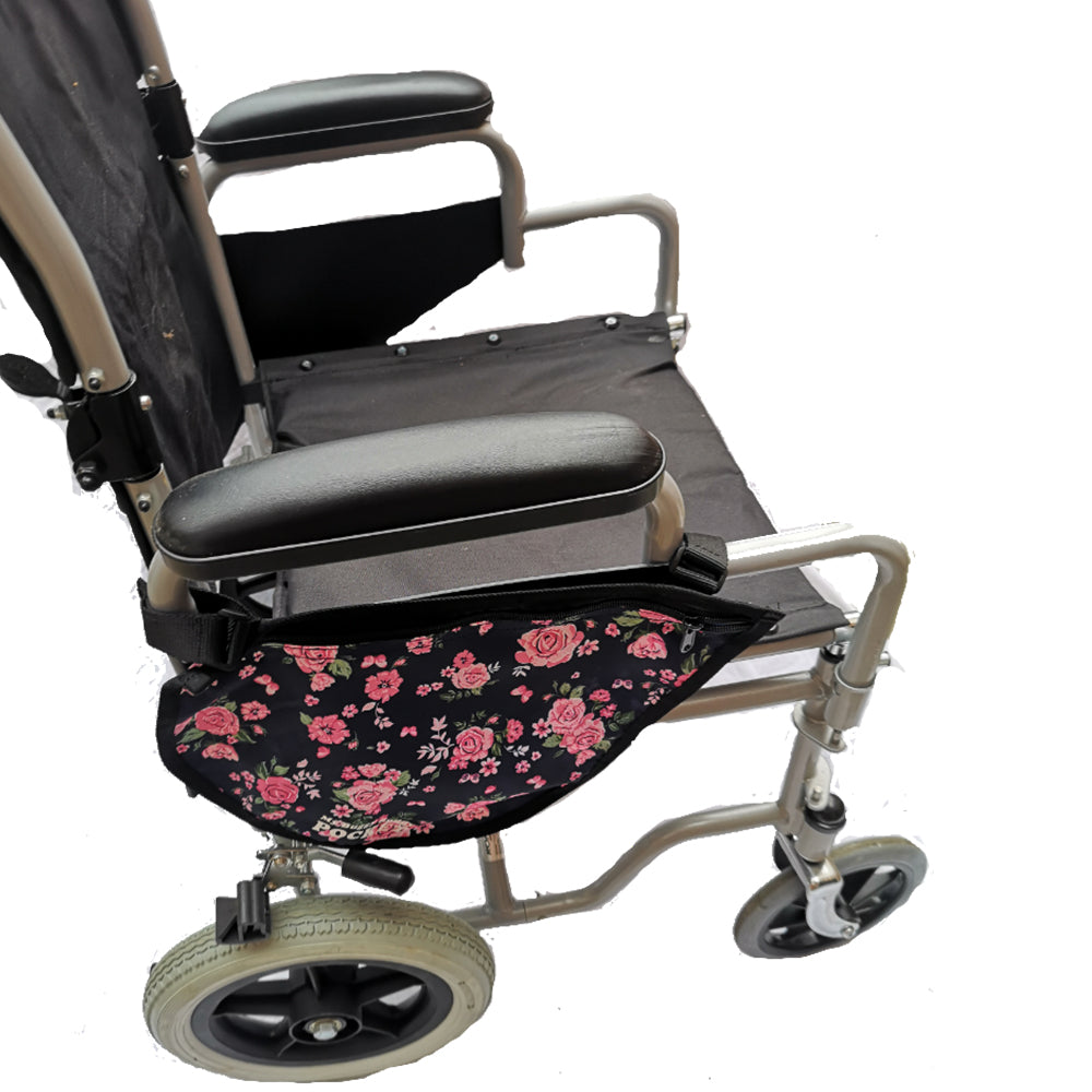 My_Buggy_Buddy_universal_pocket_holder_bag_clips_to_wheelchair_velcro_fastening_floral